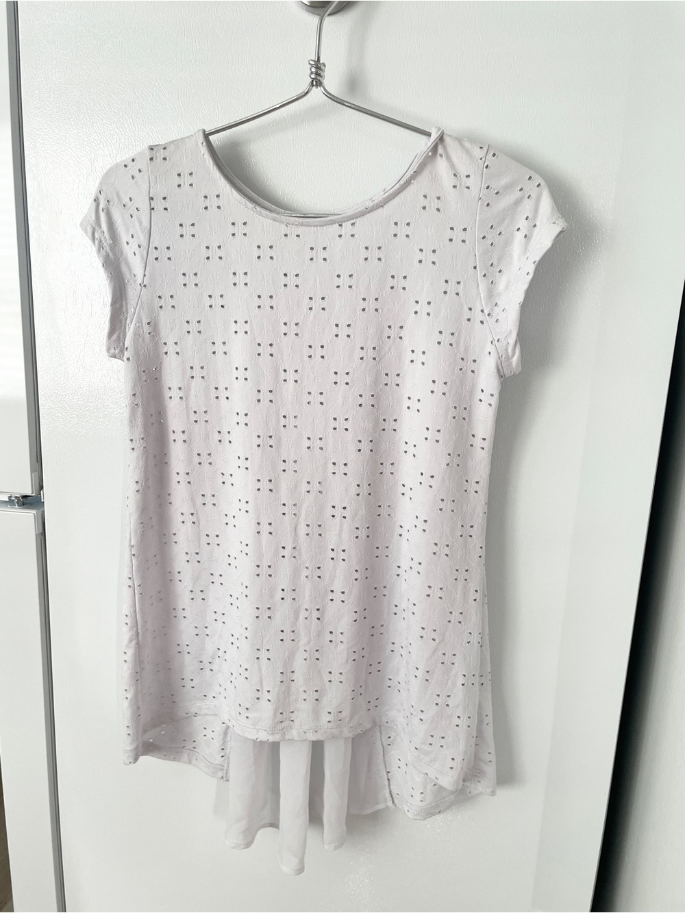 pebble and stone Light Pink Eyelet Short Sleeve Tunic